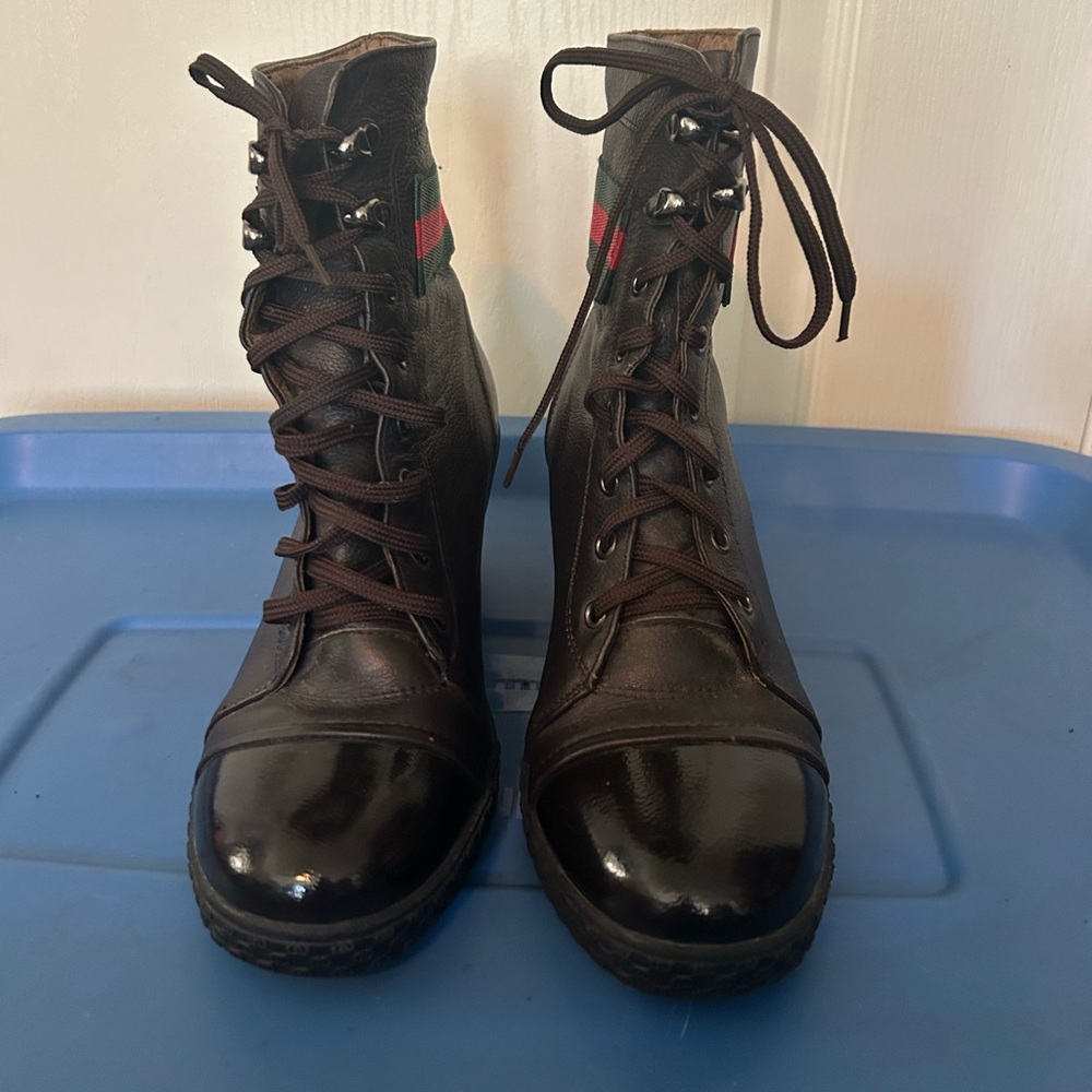 Designer Inspired Stylish Brown Leather Women's Boots